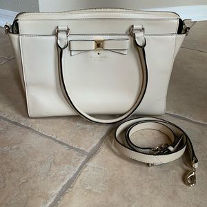 EUC Kate Spade Hancock Park Leather Satchel in Nude/Beige